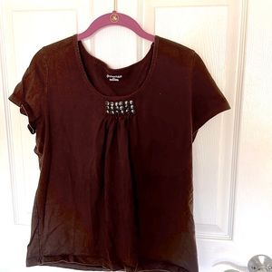 Women’s Saint johns blouse. Brown with metal details as shown. Size L.